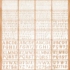 1/3, 1/2, 3/4, 1, 2 Inch Letter Stencils for Painting, 28 Pack Reusable Plastic Alphabet and Number Stencils for Crafts Art Projects