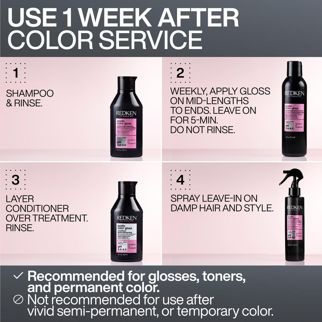 Redken Acidic Color Gloss Glass Gloss Treatment – For Color-Treated Hair