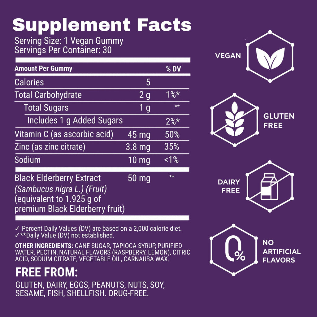 Sambucol Elderberry Gummies - Immune Support Supplement - 30 Count