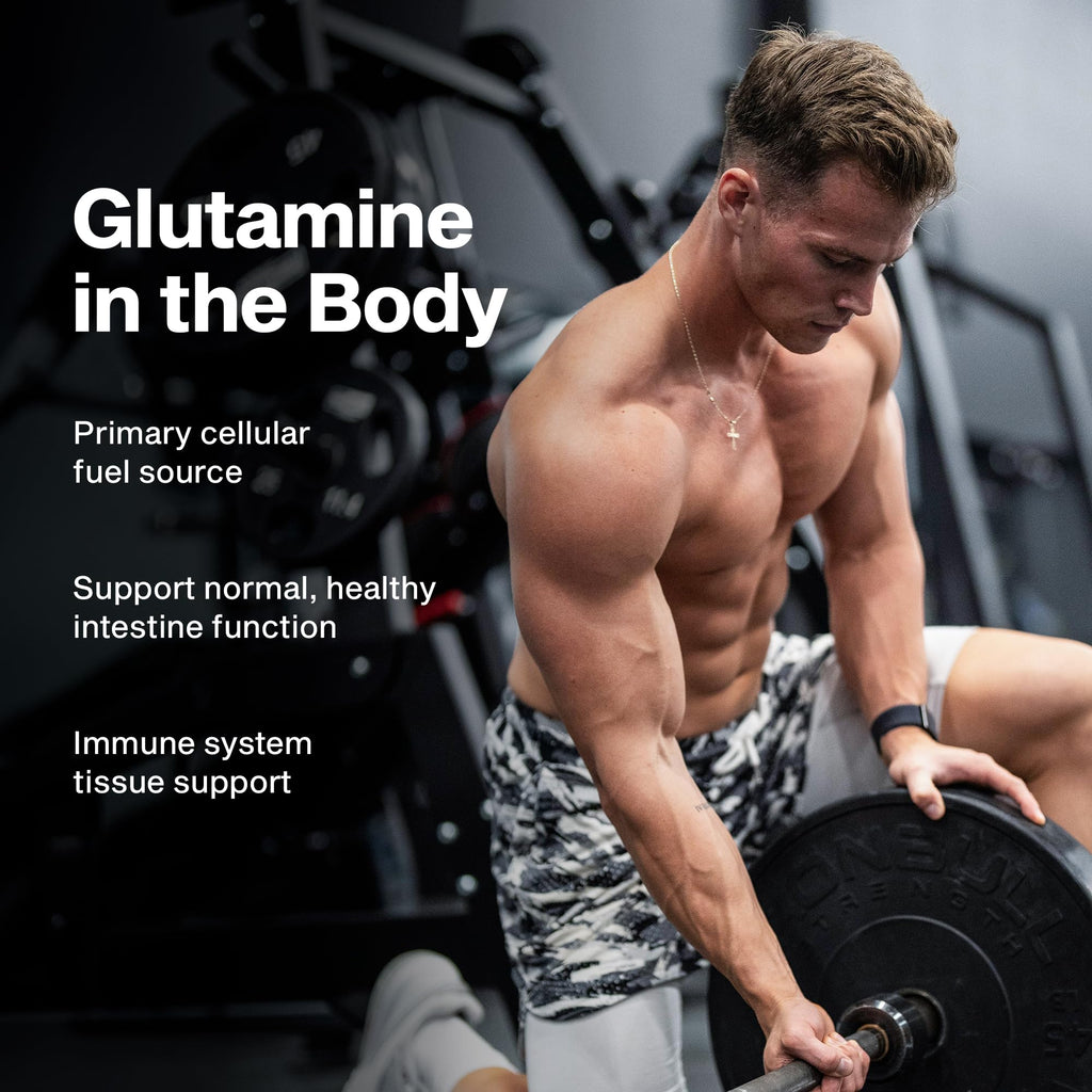 MuscleTech 100% L-Glutamine Powder for Enhanced Muscle Recovery, Unflavored | Pure L Glutamine Muscle Growth Builder & Energy Boosting Nutritional Supplement for Men & Women - 60 Servings