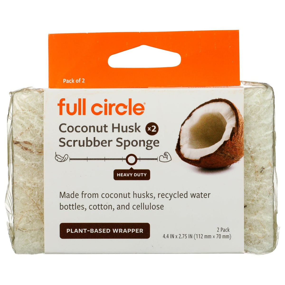 Cleana Colada Heavy Duty Coconut Scrubber Sponges 2ct, 2 CT