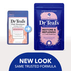 Dr Teal's Epsom Salt Magnesium Soak, Restore & Replenish with Pink Himalayan Salt, 3 lbs