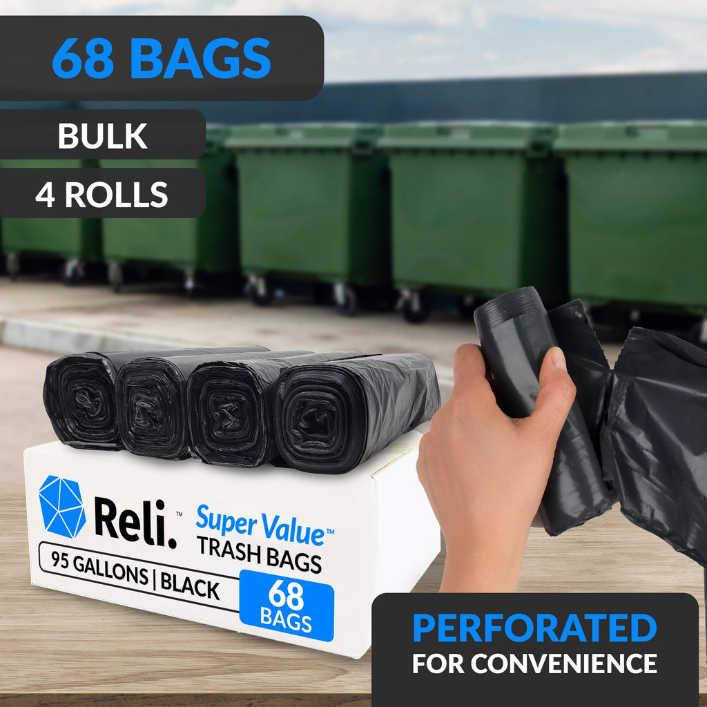 Reli. 95 Gallon Trash Bags Heavy Duty