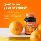 American Health Ester-C with Citrus Bioflavonoids Capsules - Gentle On Stomach, Non-Acidic Vitamin C - 500 mg, 60 Servings, 120 Count