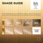 Buy now L'Oreal Paris Superior Preference Luminous Fade-Defying Permanent Hair Color, Hair Dye For Up to 9 Weeks of Radiance, Light Ash Blonde 9A, 1 Hair Dye Kit at indiglob india