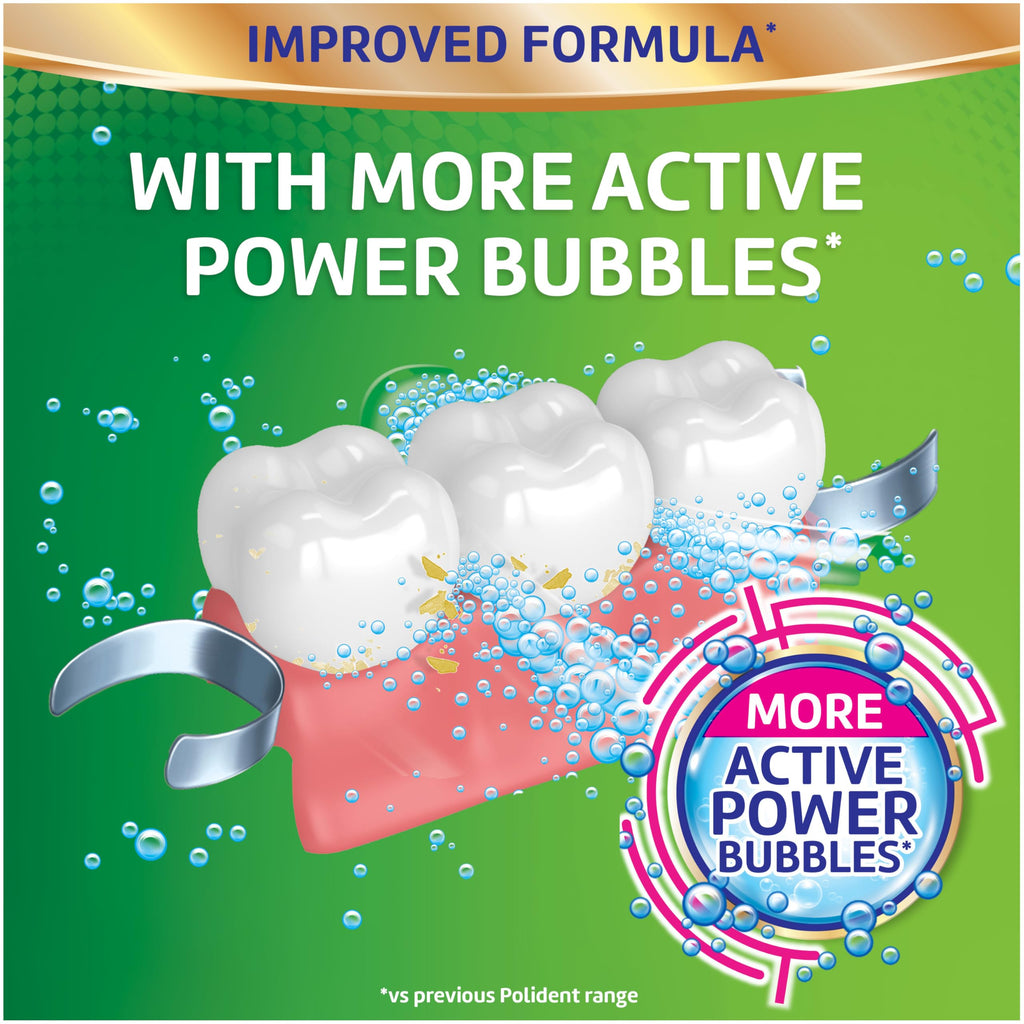 Polident Antibacterial Dental Appliance Cleanser Tablets, 60 Count