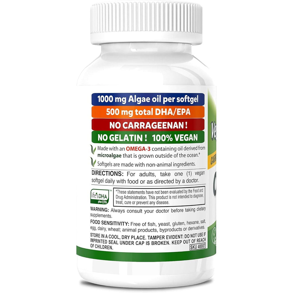 Buy now DEVA Vegan Omega-3 DHA-EPA 500MG â€“ No Carrageenan, Non-Fish Oil Derived from Algae, Non-GMO, 60 Gelatin-Free Softgels at indiglob india