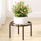 bussdis 1 PCS Plant Stand,-Heavy Duty Metal Stand Decorates Plants, Anti-Rust Flower Pot Stand, Round Plant Rack for Room Indoor and Outdoor Courtyard,Gardens, Brown.