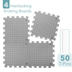 Mr. Pen- Interlocking Blocking Mats, 12” x 12”, 4 Pack with 50 T-Pins