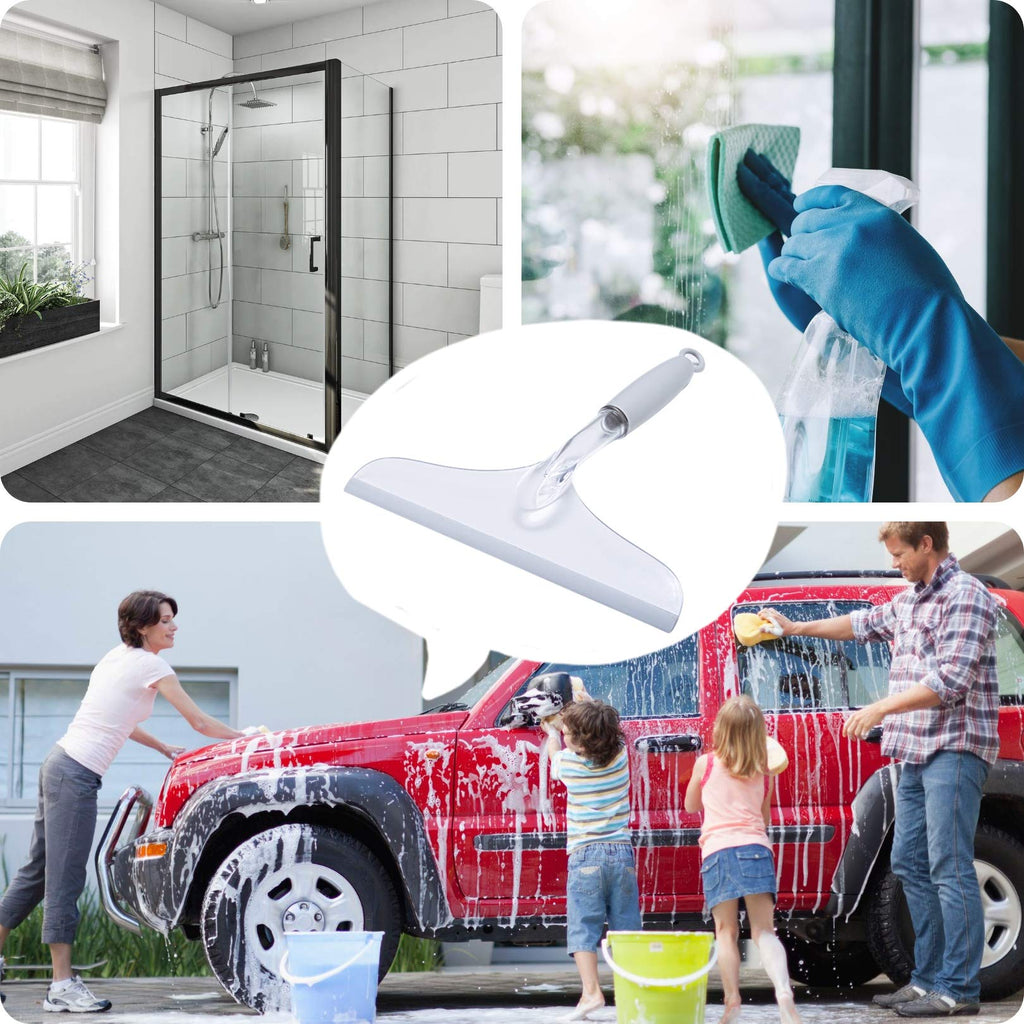 Shower Squeegee for Bathroom Glass Doors, 10'' Window Cleaner Tool
