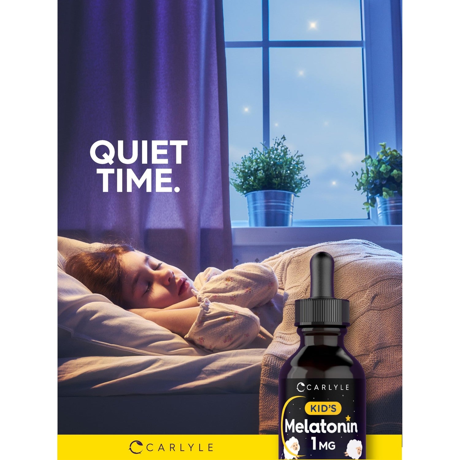 Carlyle Kids Melatonin Liquid | 1 fl oz | Two Pack | Fruit Flavor | Drug Free Childrens Supplement