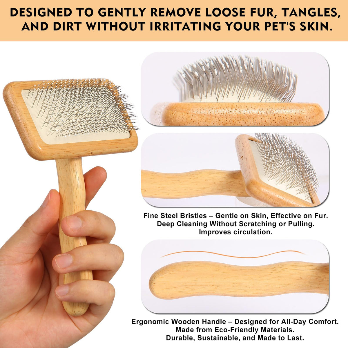 Slicker Brush for Dogs & Cats, Dog & Cat Brush for Shedding & Grooming