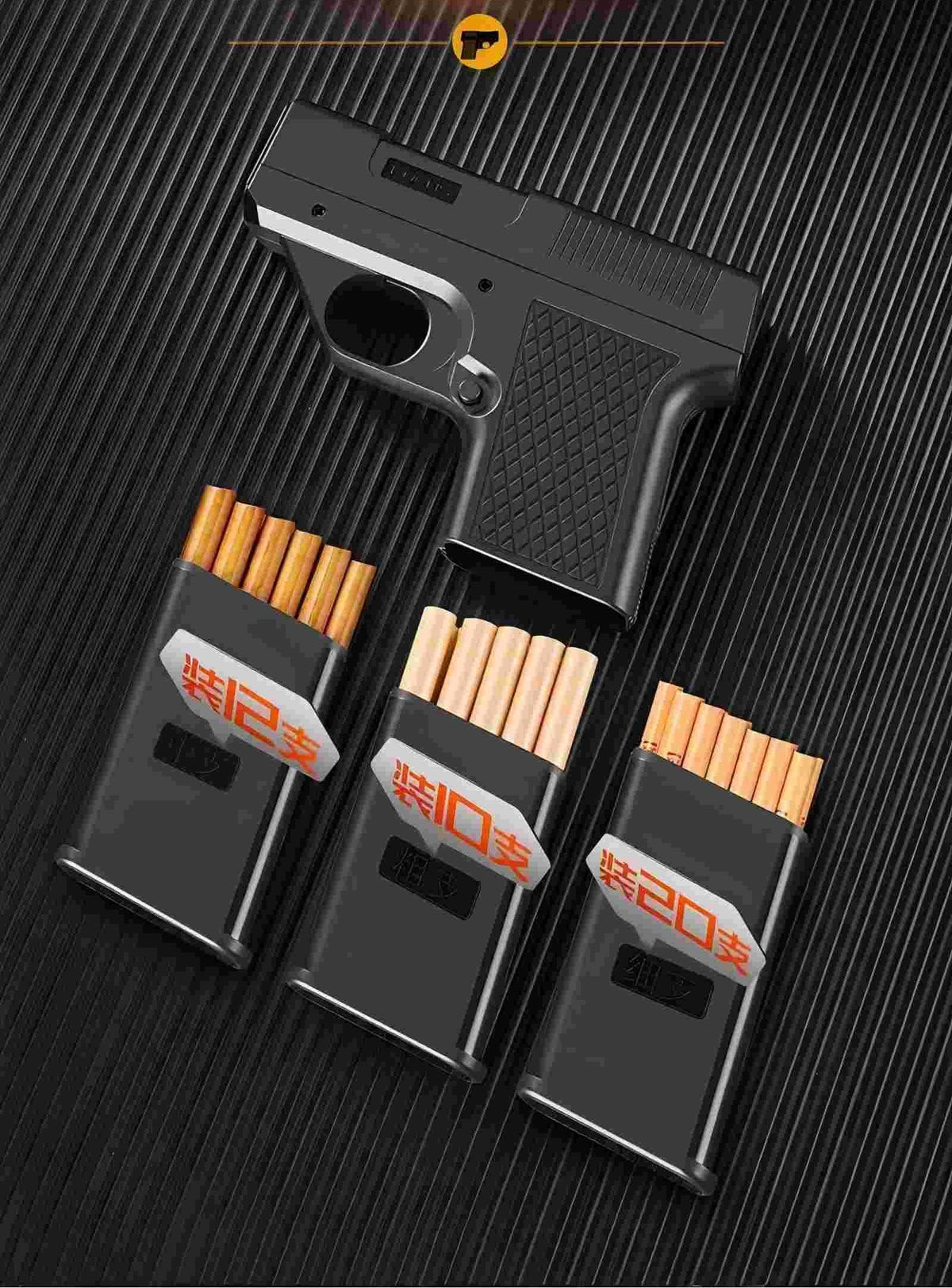 Tactical-Style Torch Lighter & Cigarette Case Combo, Windproof Blue Jet Flame, Multi-Function Tool, Ergonomic Zinc Alloy Body, Unique Birthday for Men(No Fuel)