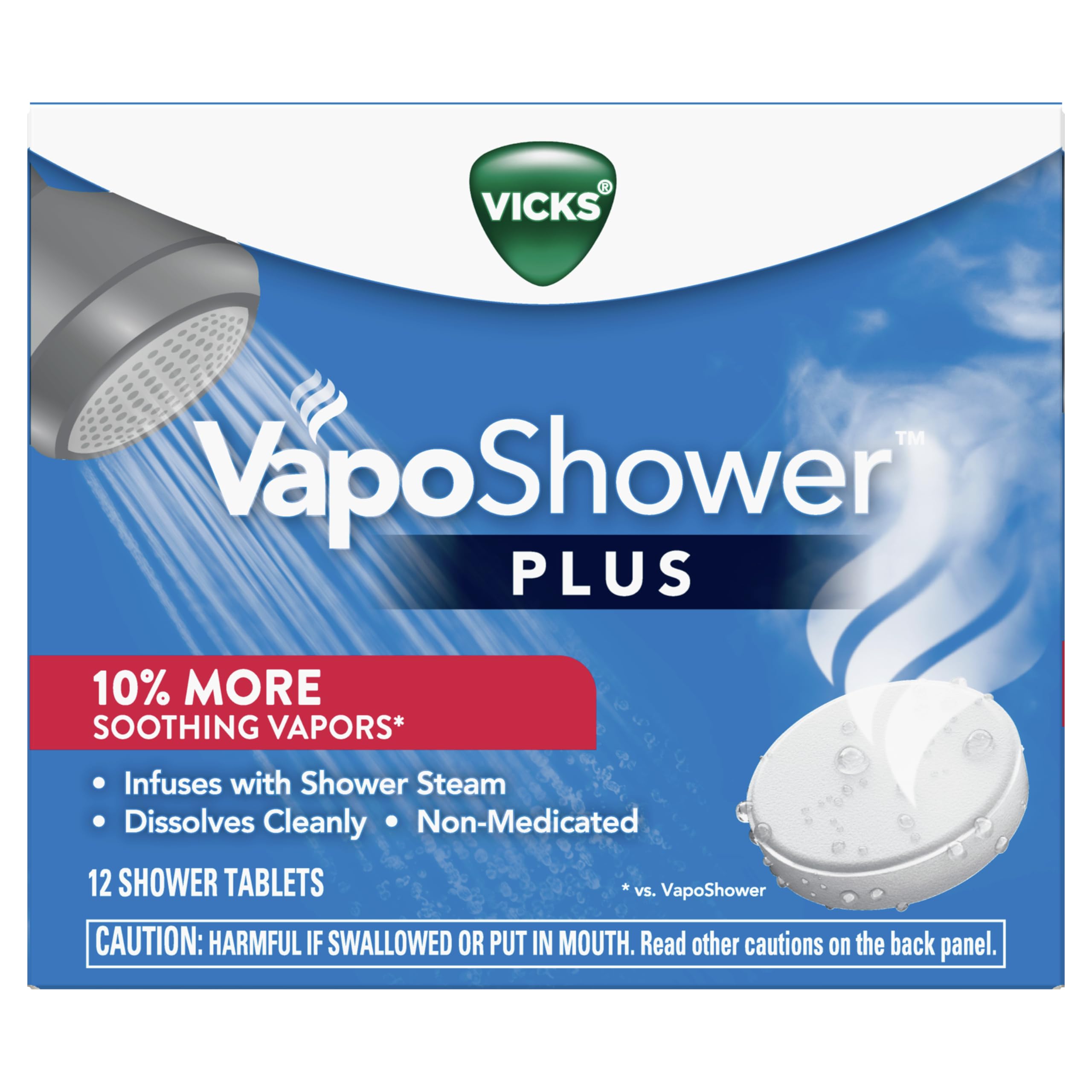 Buy now Vicks, VapoShower Plus, Shower Steamers, Eucalyptus Shower Steamer & Menthol Scent, Clean Dissolving Vapor Shower Tablets, Aromatherapy Shower Steamer & Shower Bombs, 12 count at indiglob india