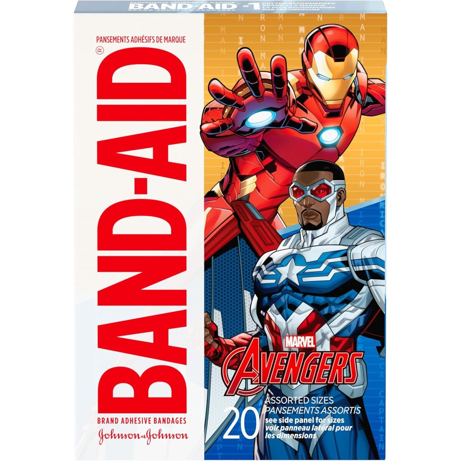 Buy now Band-Aid Brand Adhesive Bandages for Minor Cuts & Scrapes, Wound Care Bandages Featuring Marvel Avengers Characters, Fun Decorative Bandages for Kids & Toddlers, Assorted Sizes, 20 ct 20 Count Avengers at indiglob india