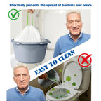 Bedside Commode Liners, Disposable Commode Bags with Drawstring 50 Pack