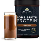 Buy now Ancient Nutrition Protein Powder Made from Real Bone Broth, Chocolate, 20g Protein Per Serving, 20 Serving Tub, Gluten Free Hydrolyzed Collagen Peptides Supplement, Great in Protein Shakes at indiglob india