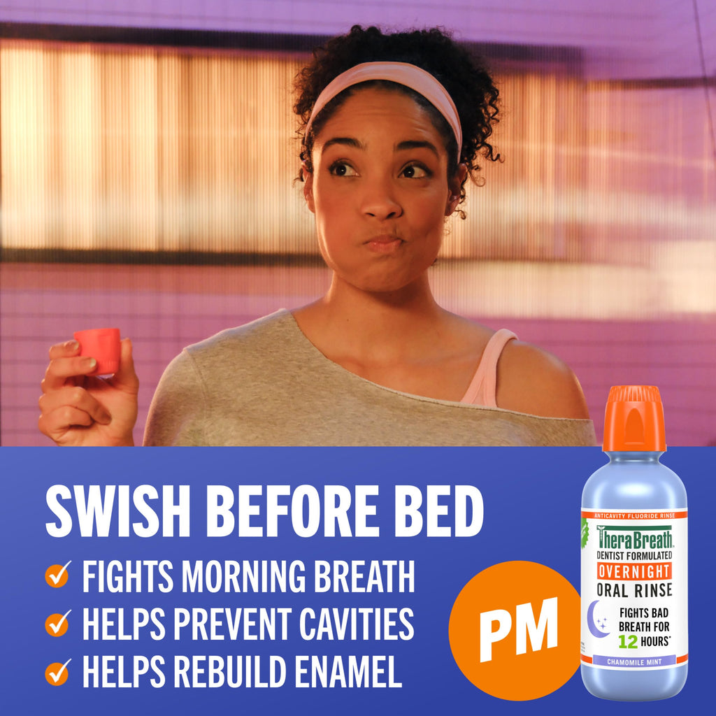 TheraBreath AM + PM Mouthwash Bundle, 16 fl oz, 2-Pack