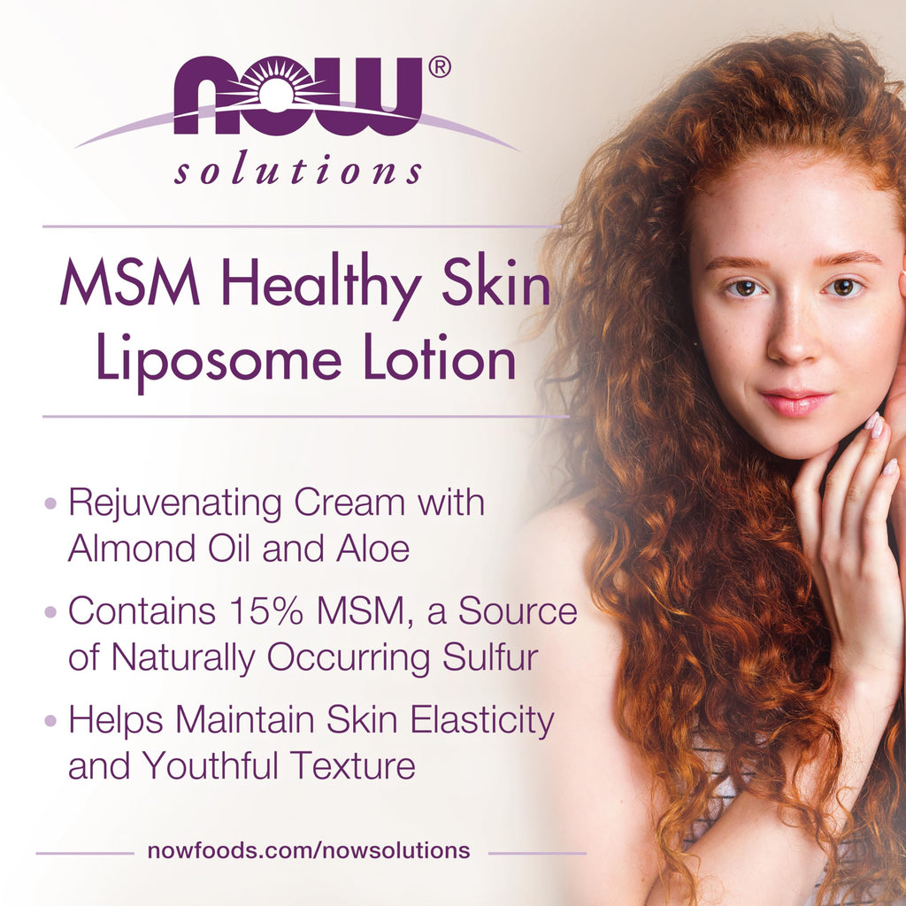 Buy now NOW Solutions, MSM Healthy Skin Liposome Lotion, Rejuvenating Cream with Almond Oil and Aloe, 8-Ounce at indiglob india
