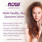 Buy now NOW Solutions, MSM Healthy Skin Liposome Lotion, Rejuvenating Cream with Almond Oil and Aloe, 8-Ounce at indiglob india