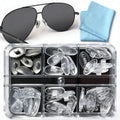 Push-in Eyeglass Nose Pads - PFDHQS 18 Pairs Glasses Nose Pads Replacement Kit - 6 Options Available for Replacing and Having Spare Nose Pads for Sunglasses