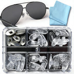 Push-in Eyeglass Nose Pads - PFDHQS 18 Pairs Glasses Nose Pads Replacement Kit - 6 Options Available for Replacing and Having Spare Nose Pads for Sunglasses