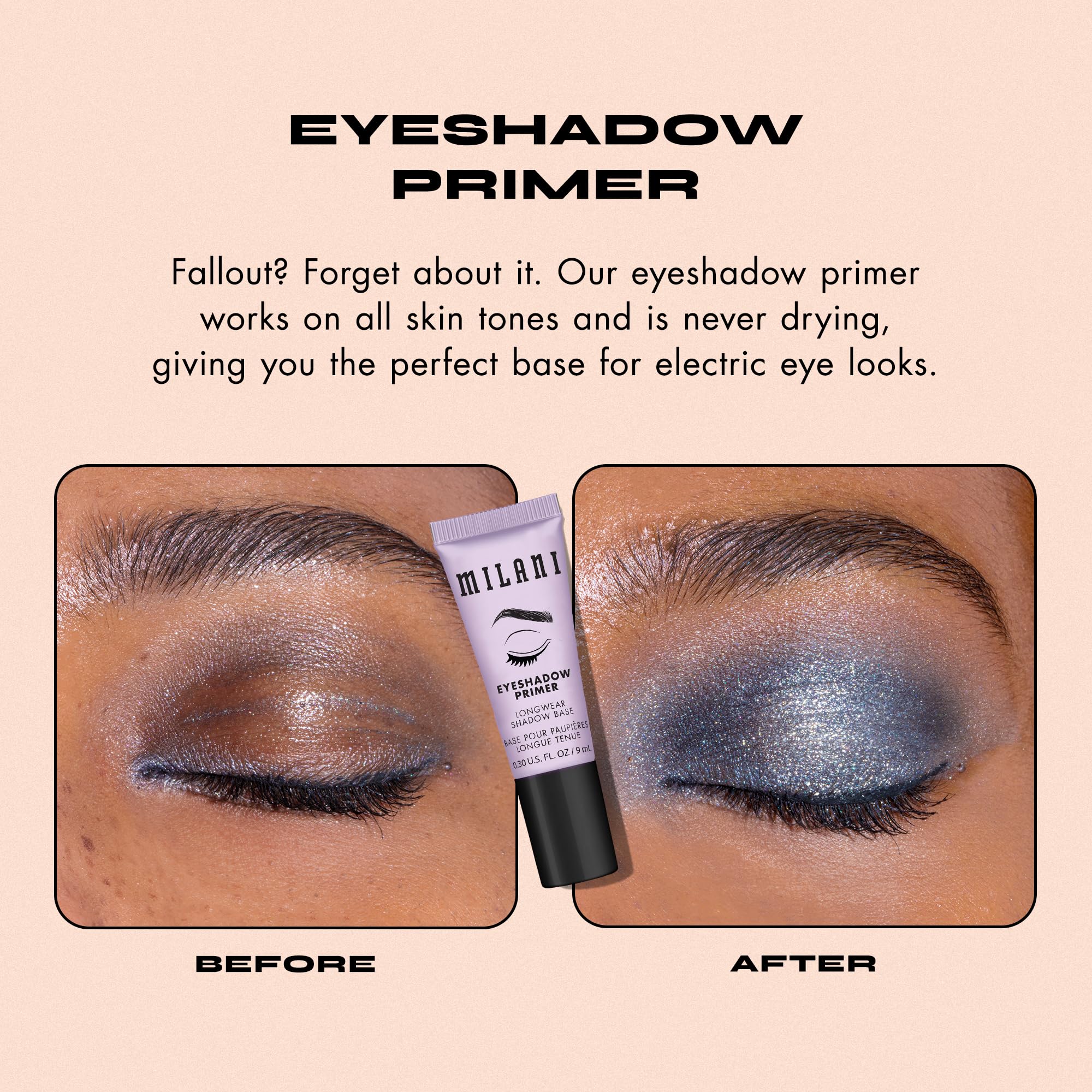 Milani Eyeshadow Primer - Clear Longwear Crease-Proof Eye Makeup Base | Creamy, Light-Weight, Crease And Smudge-Proof Eyeshadow Primer Extends Makeup Wear For Up To 8Hrs. Vegan & Cruelty-Free.