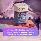 OLLY Kids Melatonin Free Sleep, Magnesium & L-Theanine, Peach - 50 Count