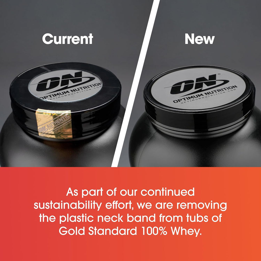 Buy now Optimum Nutrition Gold Standard 100% Whey Protein Powder, Banana Cream, 2 Pound (Packaging May Vary) at indiglob india