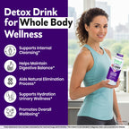 Herbal Clean Qcarbo32 Same Day Detox Cleanse Drink (32 fl oz) - Grape Flavor Full Body Cleanse* Detox Drink for Moderate Toxin Level*, Vitamin B2 and Vitamin B12 for Men & Women