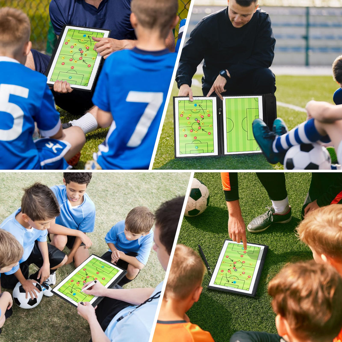 Foldable Magnetic Soccer Coaching Board, Soccer Tactics Strategy Board