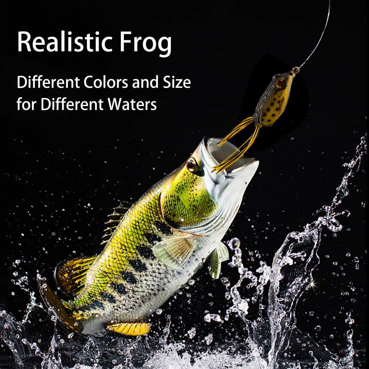 5Pcs Topwater Hollow Body Frog Lures Set with Box