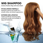 Goiple Wig Shampoo & Wig Milk Spray for Synthetic Hair Human Wigs, Detangle and Anti-Frizz, Hydrates & Moisturizes Synthetic Wig Shampoo, Conditioner＆Detangler 2 in 1 Moisturize Spray Detangler Brush
