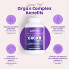 Paleovalley 100% Grass Fed Organ Complex, Beef Liver, Heart and Kidney | Whole Food Multivitamin, Vitamin B12 Supplement, Nutrient Dense Superfood, Freeze Dried, Pasture Raised, Ancestral Nutrition