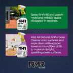 RMR Total Clean Team – Instant Stain Remover + All Natural All Purpose Cleaner, Indoor/Outdoor Cleaning Spray Kit for Kitchens, Bathrooms, Furniture, Siding, & Deck, 2–32 Oz Bottles