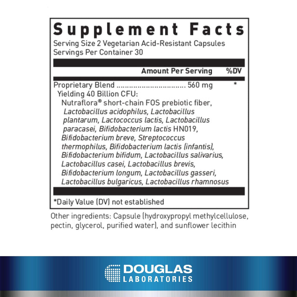 Douglas Laboratories Multi-Probiotic 40 Billion, 60 Vegetarian Capsules