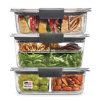 Buy now Rubbermaid Brilliance Food Storage Containers, Set of 5 (10 Pieces), BPA-Free, Leak-Proof, Clear at indiglob india