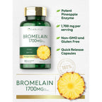 Carlyle Bromelain 1700 mg | 90 Capsules | Pineapple Enzyme Supplement | Non-GMO and Gluten Free