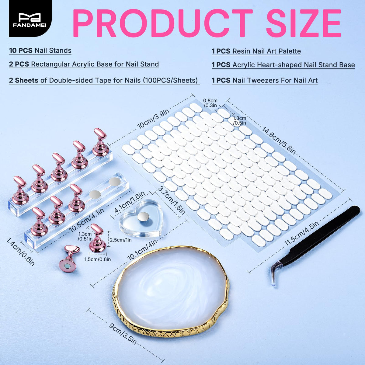 FANDAMEI Nail Stand,Nail Stand For Press Ons,Nail Holder For Painting Nails