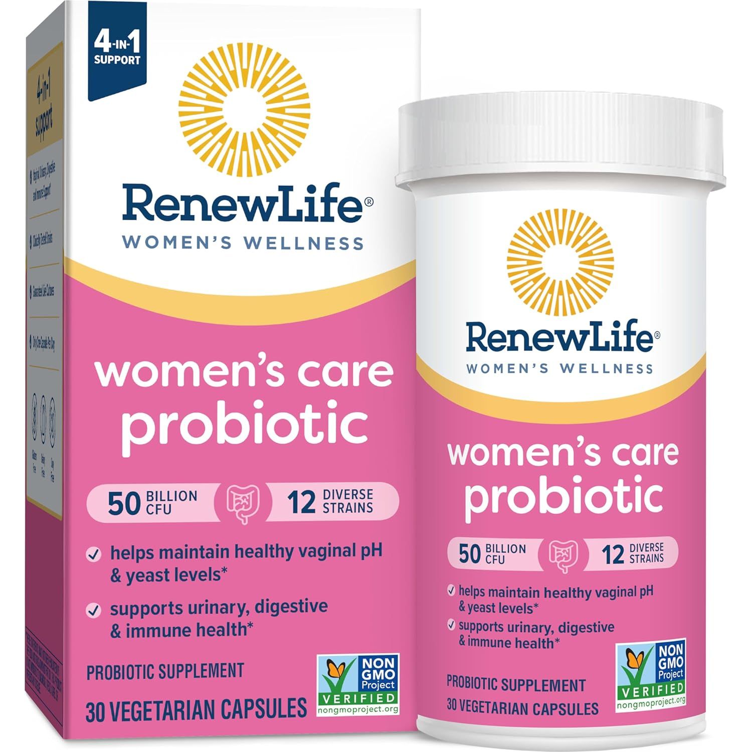 Buy now Renew Life Women's Probiotic Capsules, 50 Billion CFU Guaranteed, Supports pH Balance, Vaginal, Urinary, Digestive and Immune Health(2), L. Rhamnosus GG, Dairy, Soy and Gluten-Free, 30 Count at indiglob india