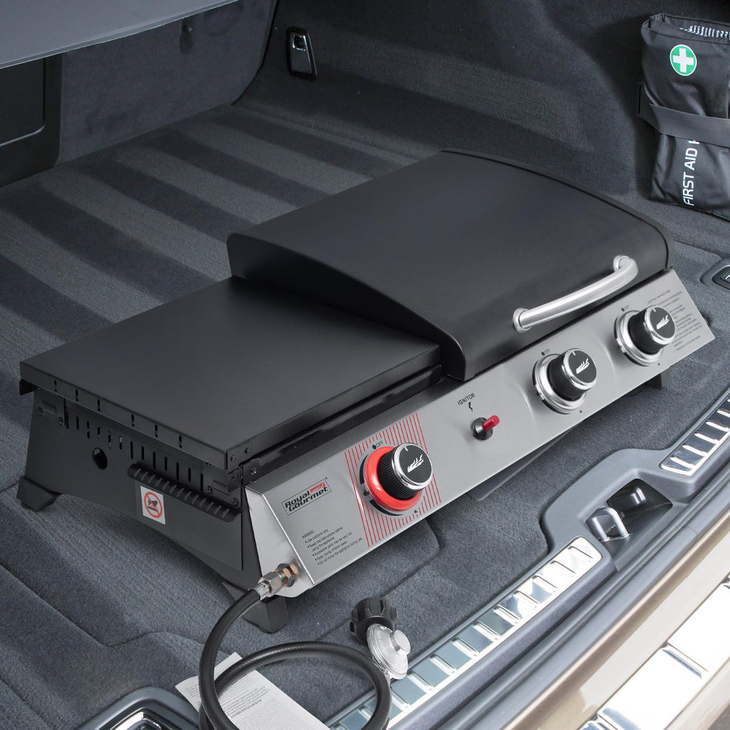 Royal Gourmet PD1305H 3-Burner Propane Gas Grill, Griddle Combo with Lid