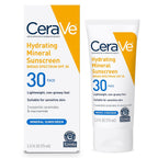 Buy now CeraVe 100% Mineral Sunscreen SPF 30, Face sunscreen With Zinc Oxide & Titanium Dioxide, Hyaluronic Acid + Niacinamide + Ceramides, Oil Free, Travel Size 2.5 oz 2.5 Fl Oz (Pack of 1) Face at indiglob india