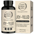 Joy-Filled with Saffron Mood Support Supplement — Daily Mood Support with 30mg Extract + Ashwagandha, Rhodiola, St. John's Wort, Lemon Balm | Saffron Supplements for Emotional Support, Vegan, 30 Ct