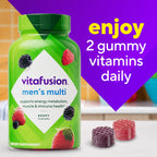 Vitafusion Men's Multivitamin Gummies | 120 Gummy Vitamins for Adults | Berry Flavor | Gluten-Free Supplement