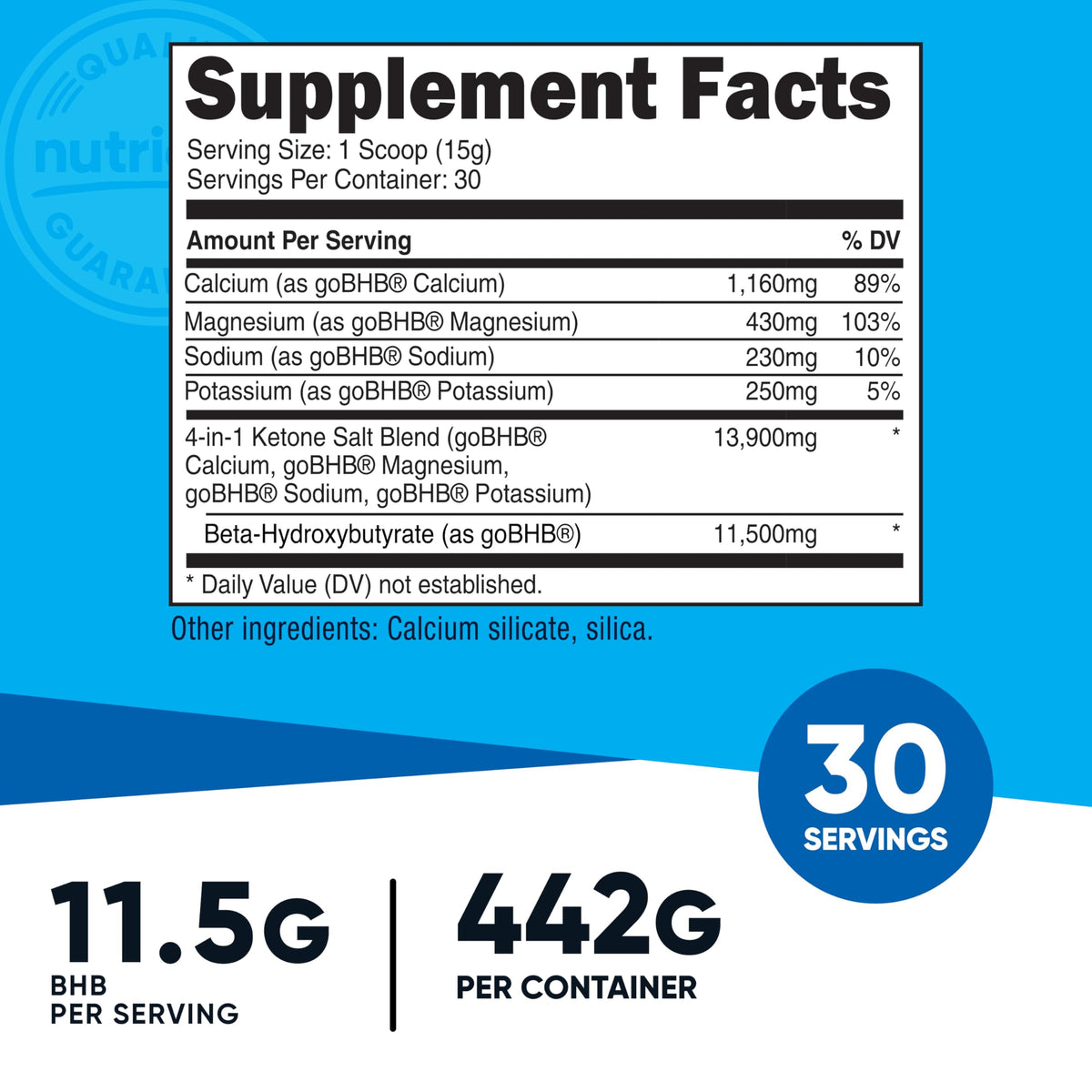 Nutricost Keto BHB Exogenous Ketones 4-in-1 (Unflavored) 30 Servings