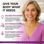 Menopause Supplements for Women - Black Cohosh, Pre & Probiotics - 60 Caps | Sweats & Hot Flashes Relief - Digestion, Sleep & Mood Support - 25in1 Complex - Dong Quai, Red Clover & Vitamins - Lab Tested