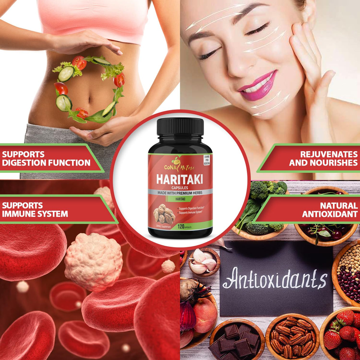Organic India Haritaki Capsules 2250MG, Rejuvenation, Improving Digestion, Maintains Regularity | Non-GMO Vegan Gluten-Free Herbs and Supplements, 120 Caps