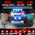 Buy now Remote Control Car - 20km/h 1:18 High Speed RC Cars Offroad with RBC &Headlights &Headlamps, 2.4GHz Toy Car Gift for 3 4 5 6 7 8 9 10-12 Year Old Boys Girls Kids at indiglob india