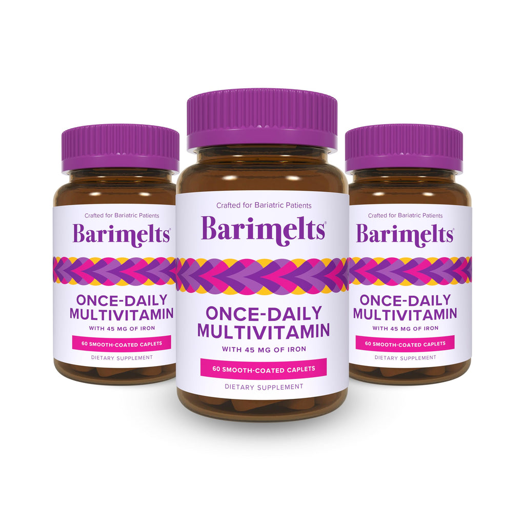 BariMelts Once Daily Bariatric Multivitamin with Iron, 120 Caplets | Easy-Swallow Caplets, Multivitamin for Women, Multimineral Complex Supports Nutrition After Bariatric Surgery