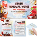 48CT Stain Remover Wipes,Portable Travel-Size Laundry Wipes for Clothes